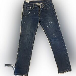 Studded Men’s Levi’s 511 Slim Fit Jeans | W29 L30 | Dark Blue